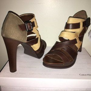 Calvin Klein Tamia Leather Sandals